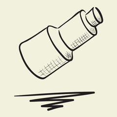 Hand drawn lipstick illustration