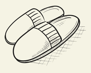 Hand drawn sneakers illustration