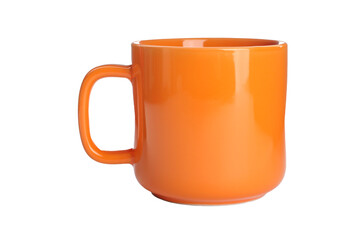 orange cup isolated on white