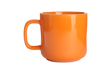 orange cup isolated on white