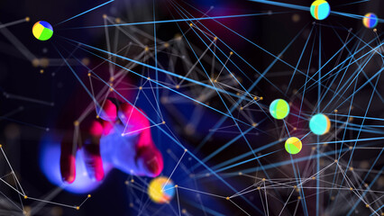 conference Digital Network and data concept 3d