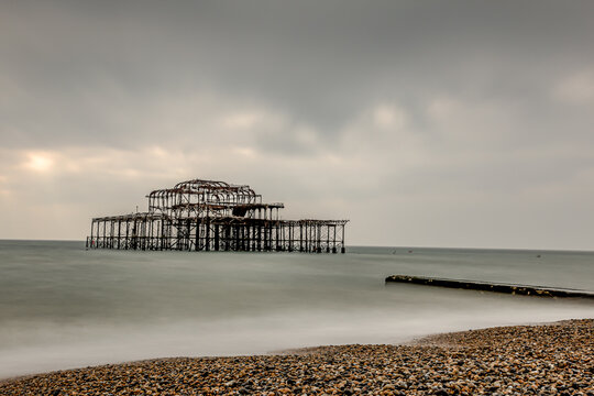 Brighton's landmark. An old abandon structure that used to be Brighton west pier.