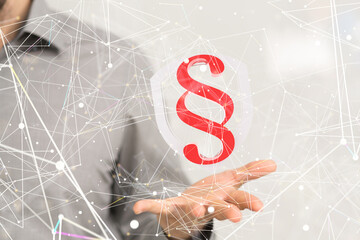 paragraph law sign digital in hand