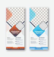 Corporate business roll up banner design template