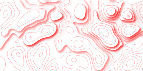 abstract vactor white lines pattern and Topographic and maunt,river,sea map background. Line topography map contour background, geographic grid. Abstract vector illustration.