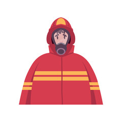 Obraz premium firefighter with mask icon