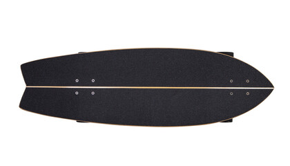 Top view of skateboard isolated on white background with clipping path - Powered by Adobe