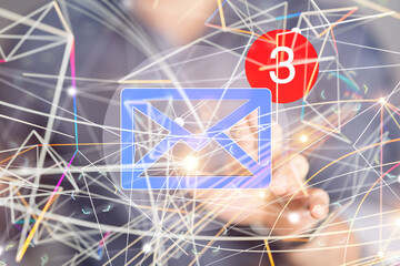 Hand Touching Email With Finger.