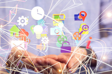 Cloud storage and Computing concept.