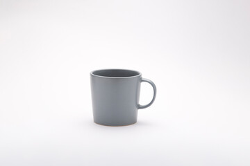 gray cup on white background