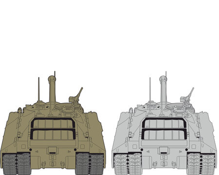 American heavyweight experimental anti-tank installation T95. Rear view