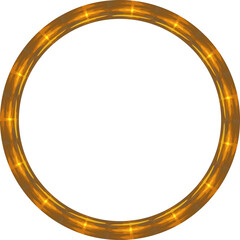 Golden circle frame Decorative design element Gold ring Copy space