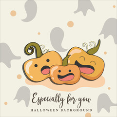 cute halloween template background