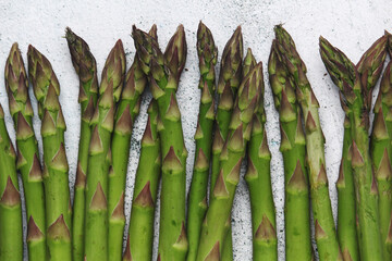 A bunch of asparagus sprouts