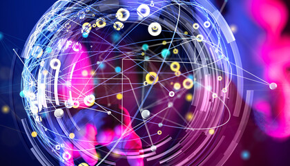 conference Digital Network and data concept 3d