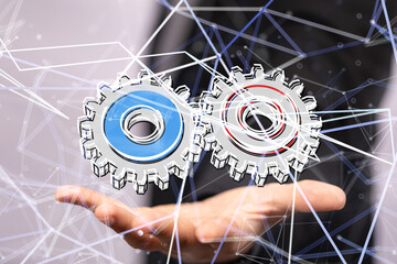 gear Technology setting concept background.