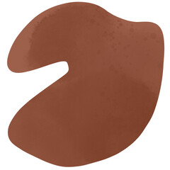 Abstract watercolor wiggly shape clipart.