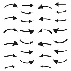 Fototapeta premium Different wavy arrows. Design element. Vector illustration. Stock image. 