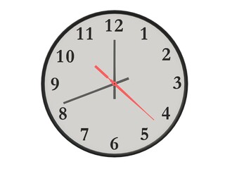Clock illustration isolated on white background