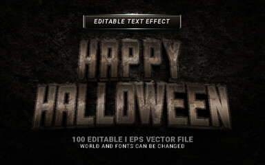 happy halloween text effect