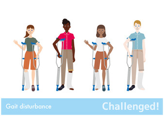 Challenged!／障がいと共に生きチャレンジする世界の人々／living with disability／gait disturbance