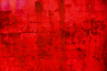 Abstract Cracked  Red Wall Background. Haunted and Creepy Red Wall Background. 
Horror Concept