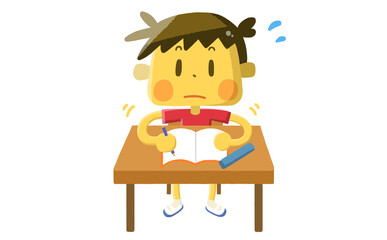 勉強する男の子