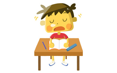 勉強する男の子