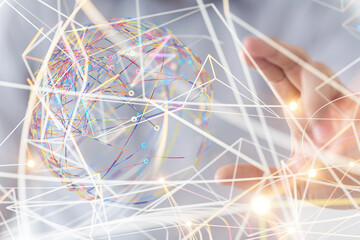 internet net and data digital concept.