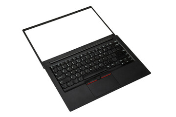 Convertible laptop computer with blank screen for copy-space