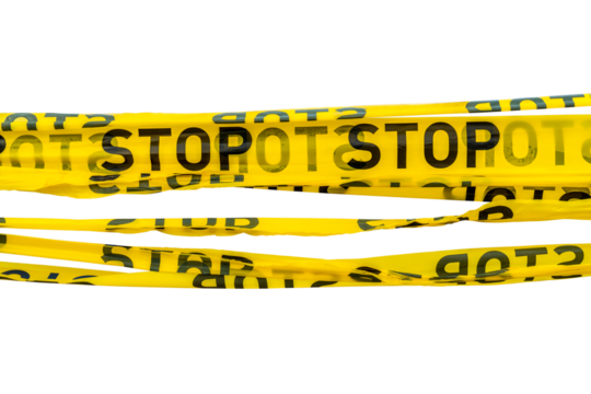 Barrier tape for no entry at an construction site or crime zone