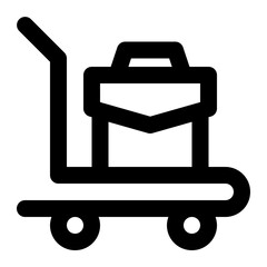 Hotel Trolley Icon Illustration
