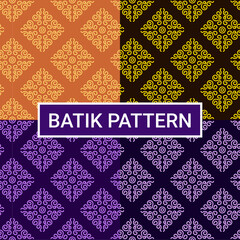 Indonesian batik in four patterns