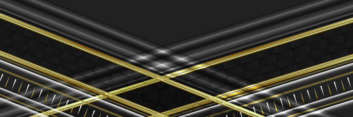 Abstract black gold and grey background