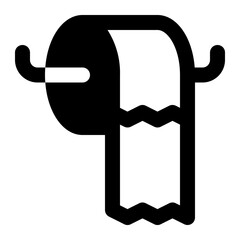 Toilet Paper Icon Illustration