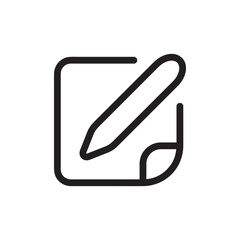 Obraz premium Note icon. Notebook icon. Interface icon. UI icon. The user interface Illustration. SVG icons.