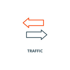 Traffic icon vector illustration concept isolated on white background used for web and mobile
