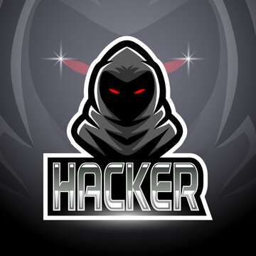 Hacker esport logo mascot design