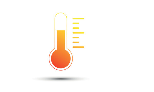 icona, termometro, temperatura, climatizzazione