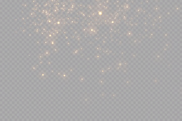 Christmas particles. light effect. Gold dust. Background decoration.Illuminated.