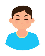 boy with close eyes