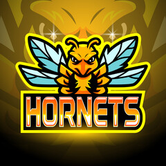 Hornets mascot esport logo design