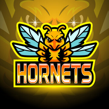 Hornets mascot esport logo design
