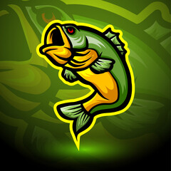 Fish esport logo mascot design © idesign2000