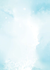 Abstract light blue watercolor background. Vector eps 10.