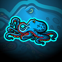 Kraken esport logo mascot design