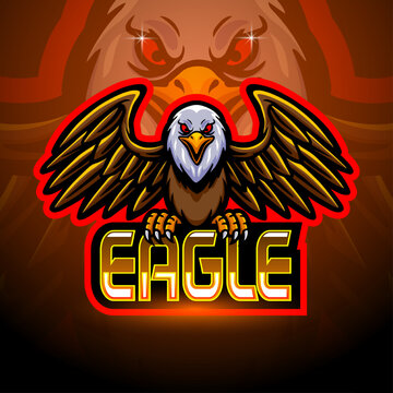 Eagle mascot sport esport logo design