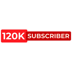 THANK YOU 120K SUBSCRIBER CELEBRATION TEMPLATE DESIGN BANNER ART VECTOR GOOD FOR SOCIAL MEDIA, CARD , POSTER