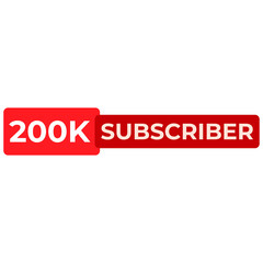 THANK YOU 200K SUBSCRIBER CELEBRATION TEMPLATE DESIGN BANNER ART VECTOR GOOD FOR SOCIAL MEDIA, CARD , POSTER