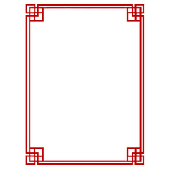 Red frame with chinese style